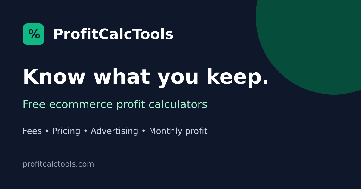 Temu Seller Profit Calculator — Fees, Margin & Break-even